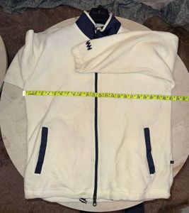 Cream Fleece Zip-Up Jacket