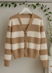 Striped Knit Cardigan