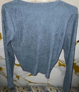 Blue Long Sleeve Top