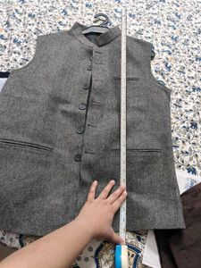 Grey Ethnic Nehru Jacket