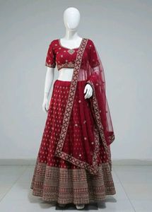 Maroon Embellished Lehenga❤️
