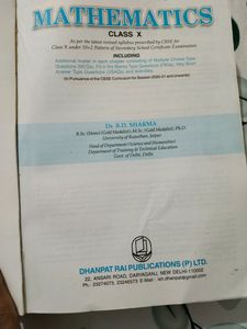10th Mathematics Book