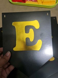 Happy Anniversary Gold Letter Banner