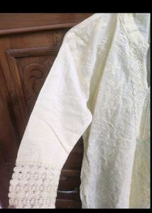 Mustard Chikankari Kurta Set