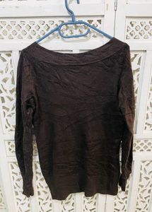 🎀Imported Brown Pullover Long Sleeve Top ()