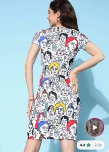 Women Print Bodycon Mini Dress