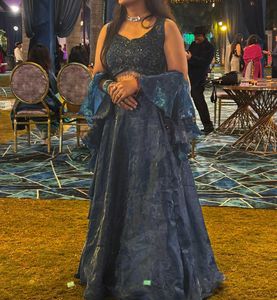 crop top lehenga with fully embroided blouse