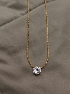 Shiny Stone Gold Necklace