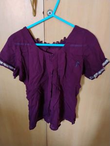 Purple Ethnic Skirt Top