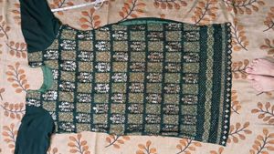 Green Embroidered Kurti