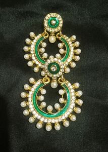 Pearl With diamonds Earring Set