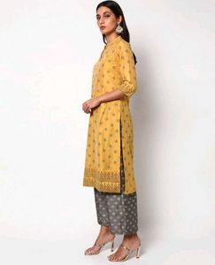 Mustard Yellow Printed Kurta Set – Preloved, Gentl