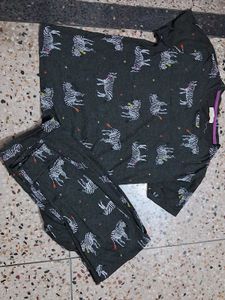 Zebra Print Pajama Set