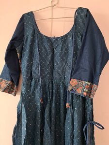 Blue 3 Pc Naira Cut Suit