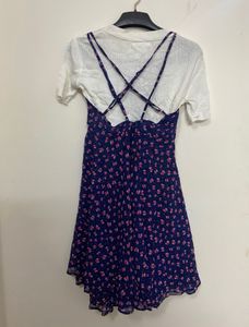 Floral Handkerchief Hem Dress - SERA (Size S)
