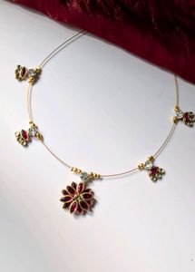 Elegant Floral kundan Necklace