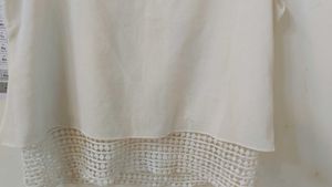Cream Sleeveless Top