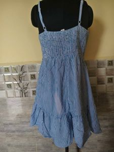 Striped Sundress with fade stains