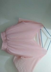 Peach Chiffon Top