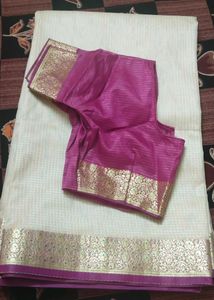 Cream Colour Silk Saree