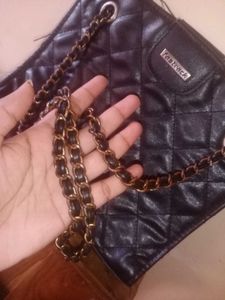 Fastrack Quilted Black Handbag