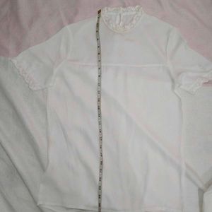 White Lace Trim Top