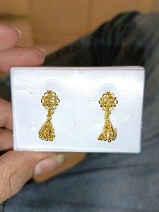 Gold Jhumka Earrings