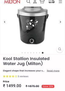 New Milton Thermoware Insulated Water Jug