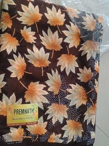 Elegant Brown Leaf Saree