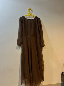 Brown Anarkali Kurti