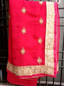 Georgette Saree With Embroidery