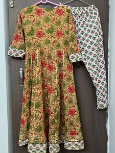 Pure Cotton Fully Flare Kurta Set For M