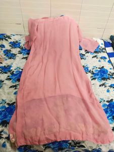 Pink Floral Embroidered Pant Kameez