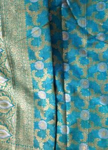 Sea Green Blue Saree
