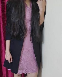 Pink Lace Mini Dress