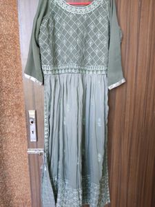 Green Grey Combination Heavy Work Nyara Suits