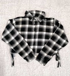 Check Crop Shirt For Women