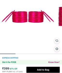 Pink Beaded Bangles