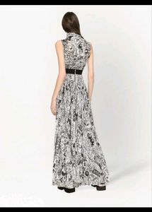 Dolce &amp; Gabbana logo-print roll-neck maxi dress