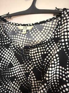 Patterned Peplum Top