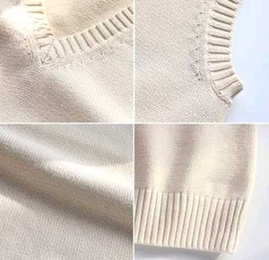 Cream Knit Sweater Vest