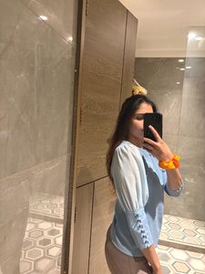 Chic Light Blue Blouse
