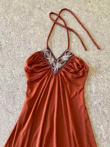 Halter Neck Backless Maxi Dress