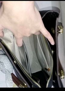 Chic Black Satchel with Cute Charms