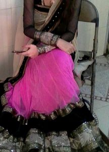 Beautiful Lehnga With Balck Velvet Blouse 🥰❣️