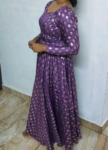 Purple Lehenga with Silver Accents