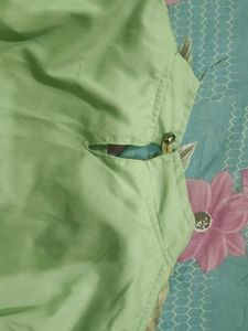 Mint Green Circle Print Top