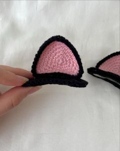 Crochet cat ears Hair Clips