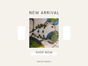 Beaded Green & Pearl Necklace