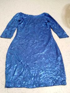 Blue Sequin Party Dress